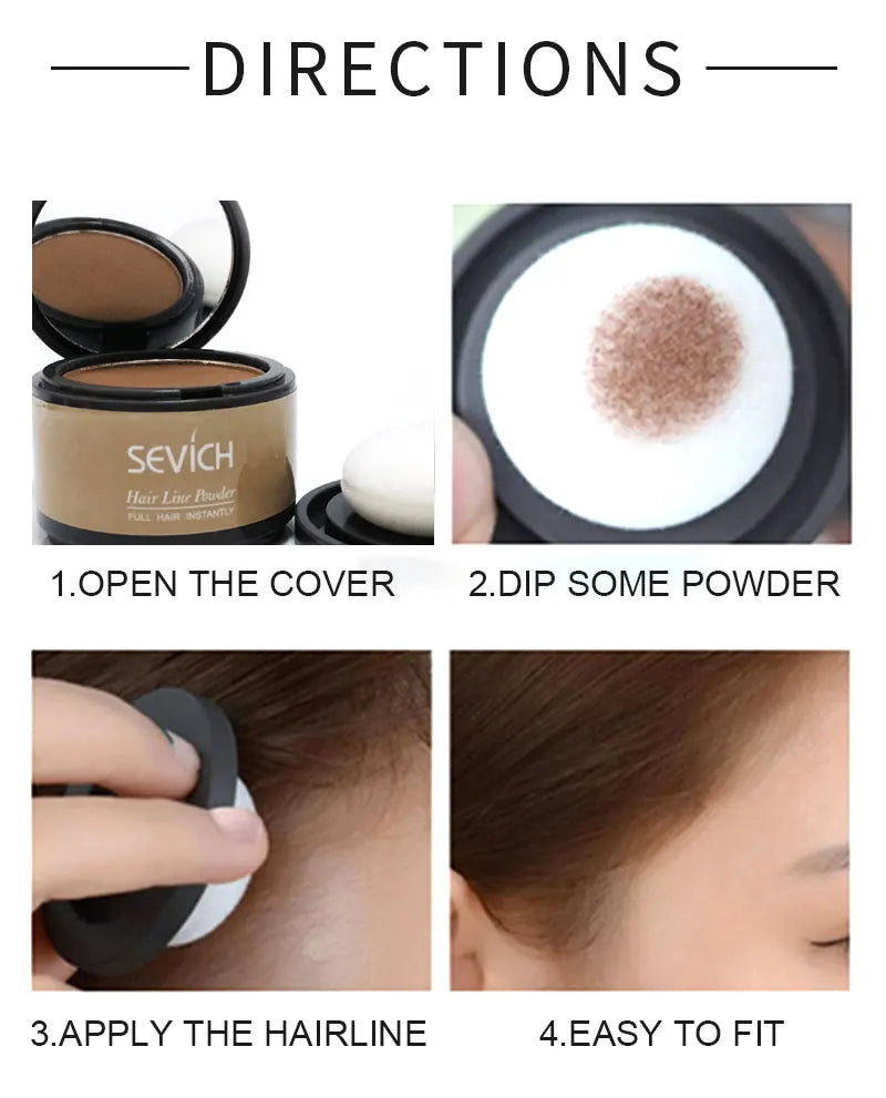Sevich Hairline Powder 4g Hairline Shadow Powder Trucco Correttore per capelli Copertura naturale Prodotto unisex per la perdita dei capelli