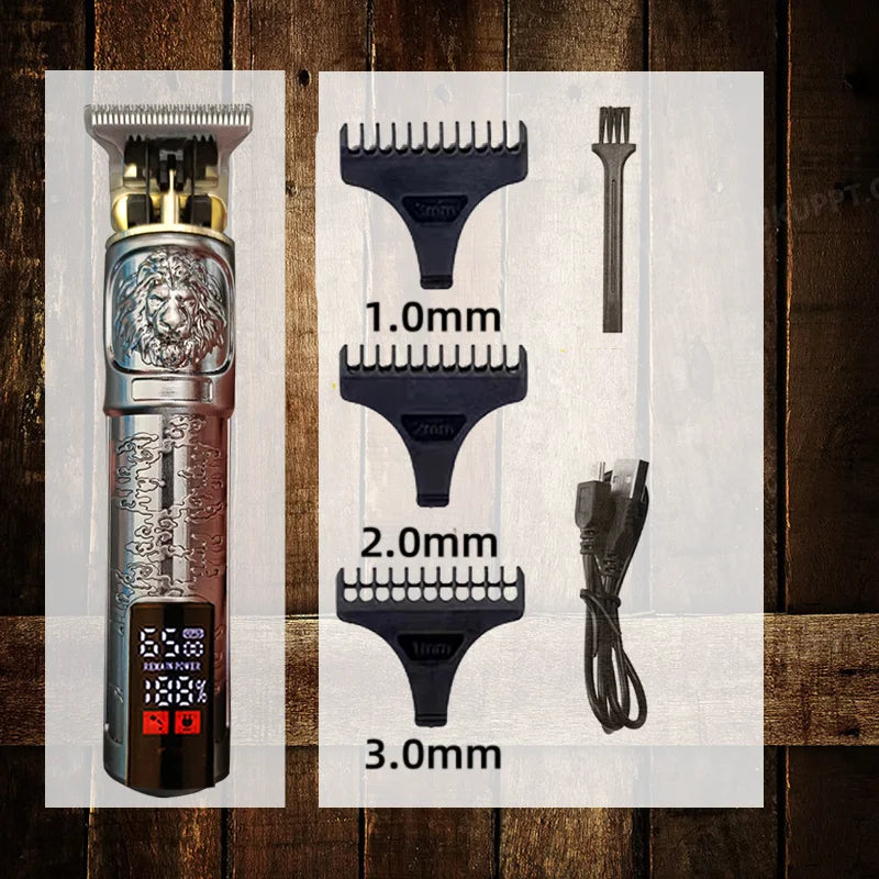 Tagliacapelli professionale per uomo Macchina da taglio Rasatura Taglio di capelli Barba Trimmer Barbiere Cutter Mower Rasoio elettrico da uomo