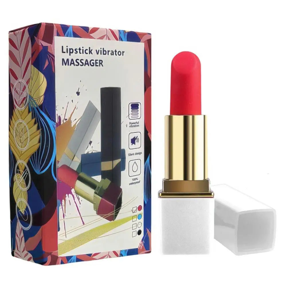 Rossetto Vibratore Del Sesso Del Silicone Del Vibratore Per Le Donne Della Vagina G-Spot Per Adulti Giocattoli Sexy 18+ Ventosa Stimolatore Rossetto Vibratore