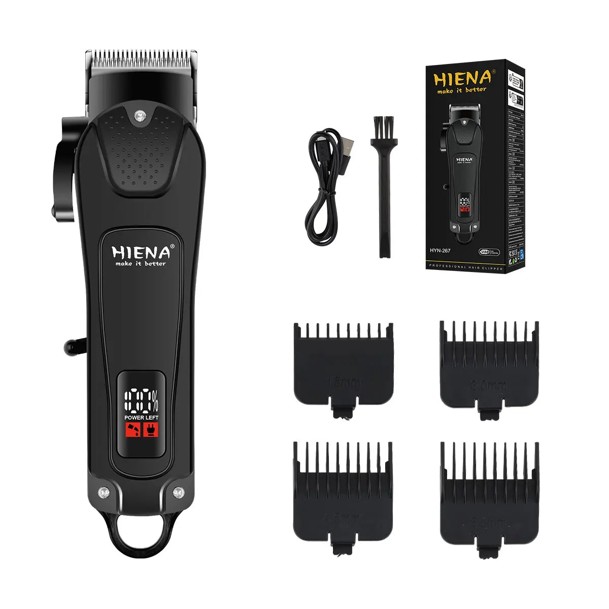 Tagliacapelli Nuova macchina da taglio professionale Rasoio elettrico Tagliacapelli con display LCD Tagliacapelli da uomo