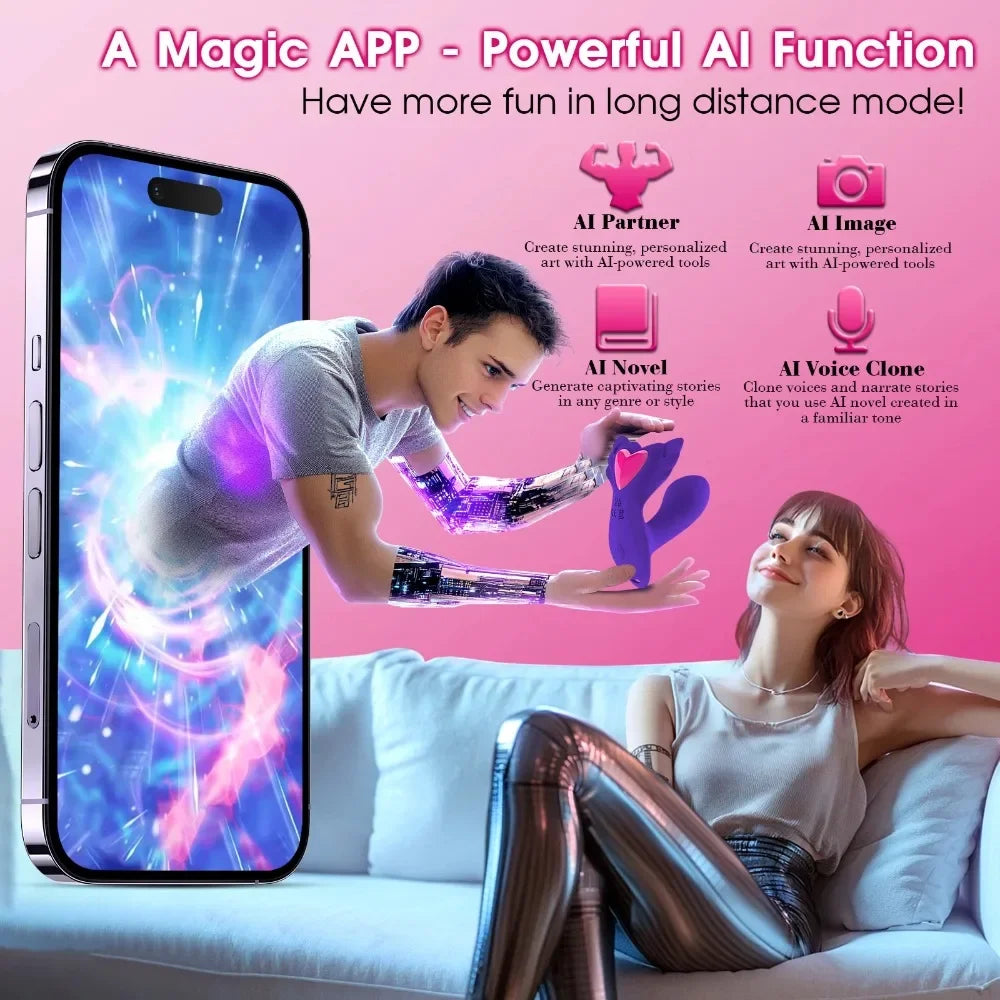 Vibratore per mutandine indossabile femminile con controllo APP Anello vibrante per pene Stimolatore clitorideo 9 Vibrazioni Giocattoli sexy per adulti per coppia