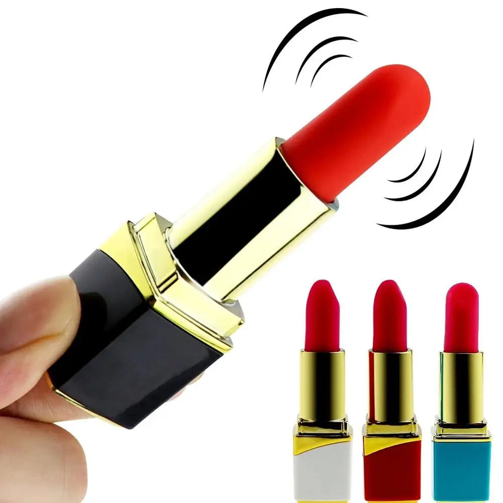 Rossetto Vibratore Del Sesso Del Silicone Del Vibratore Per Le Donne Della Vagina G-Spot Per Adulti Giocattoli Sexy 18+ Ventosa Stimolatore Rossetto Vibratore