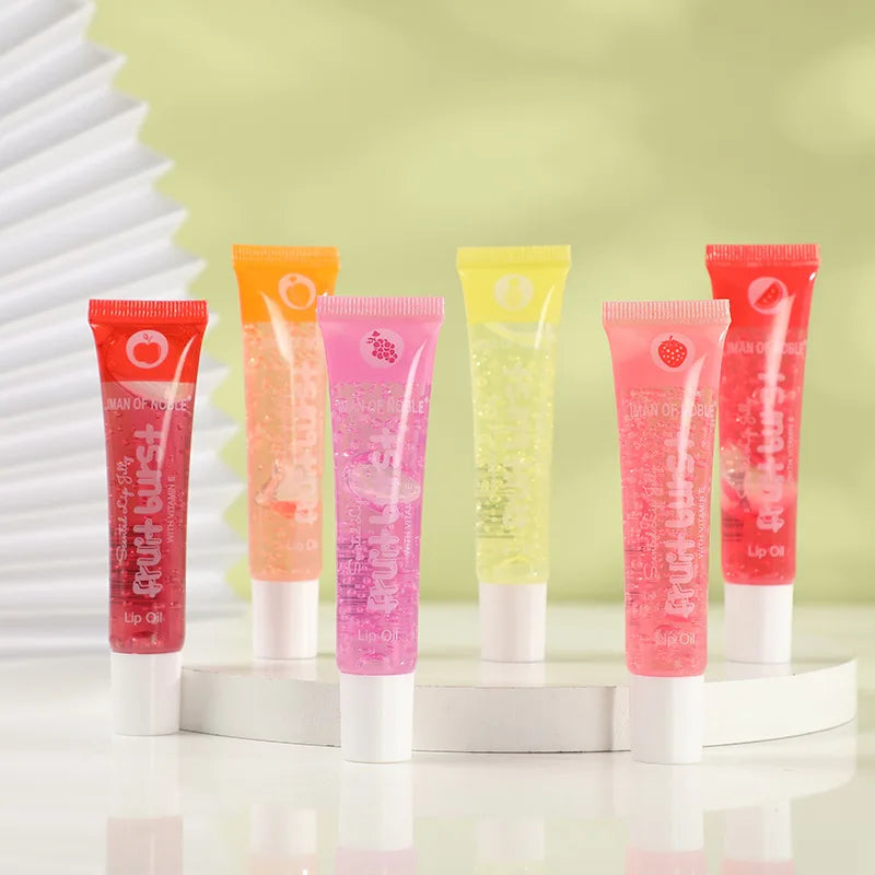 6 Pz Sapore Fruttato Acquoso Lucido Lip Gloss Set Trasparente Lip Gel Idratante Idratante Lip Gloss Donne Labbra Trucco All'ingrosso