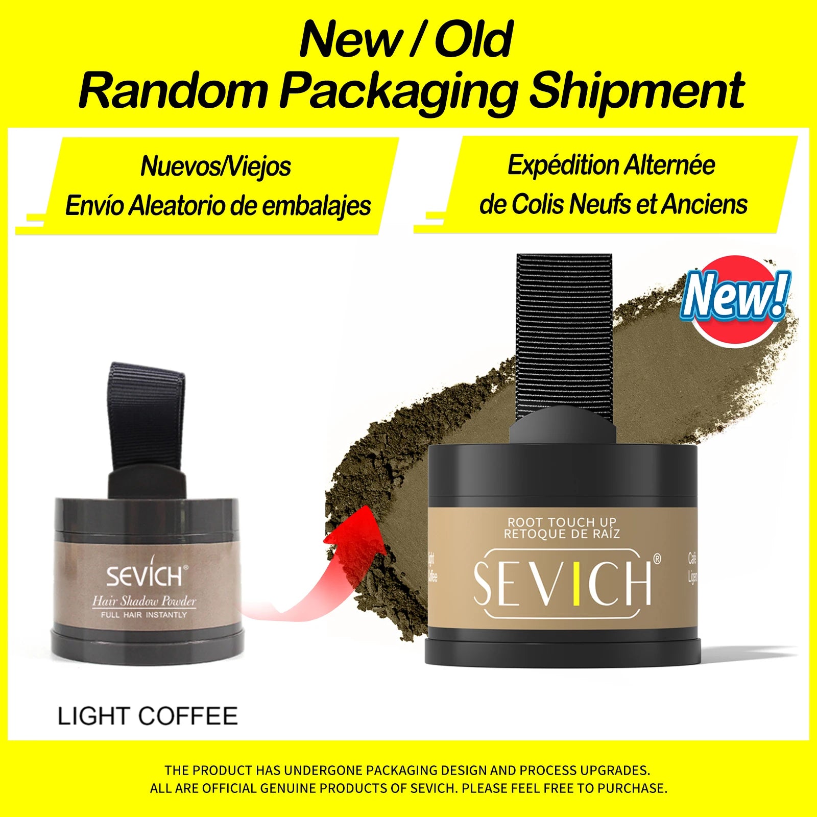 Sevich Hairline Powder 4g Hairline Shadow Powder Trucco Correttore per capelli Copertura naturale Prodotto unisex per la perdita dei capelli