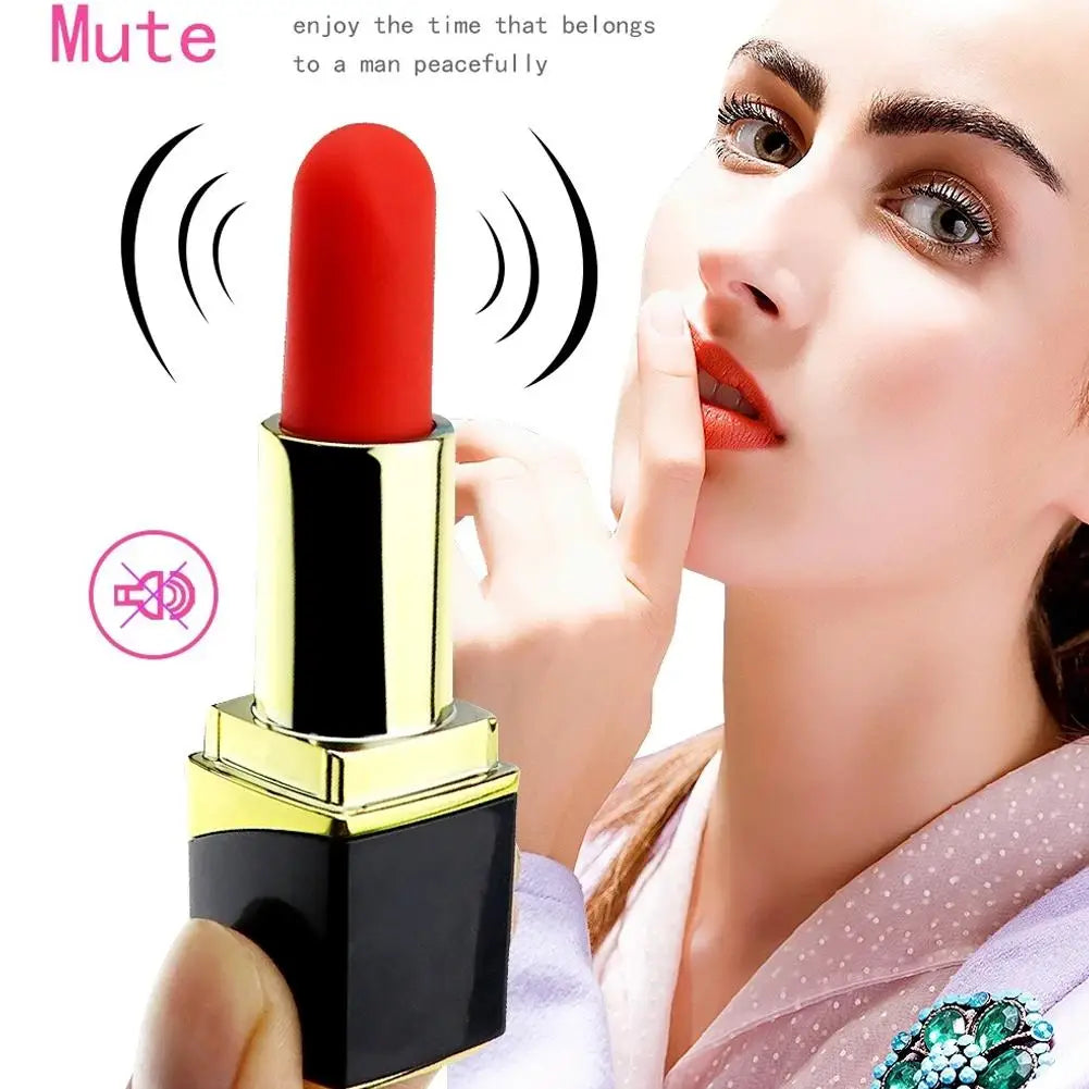 Rossetto Vibratore Del Sesso Del Silicone Del Vibratore Per Le Donne Della Vagina G-Spot Per Adulti Giocattoli Sexy 18+ Ventosa Stimolatore Rossetto Vibratore