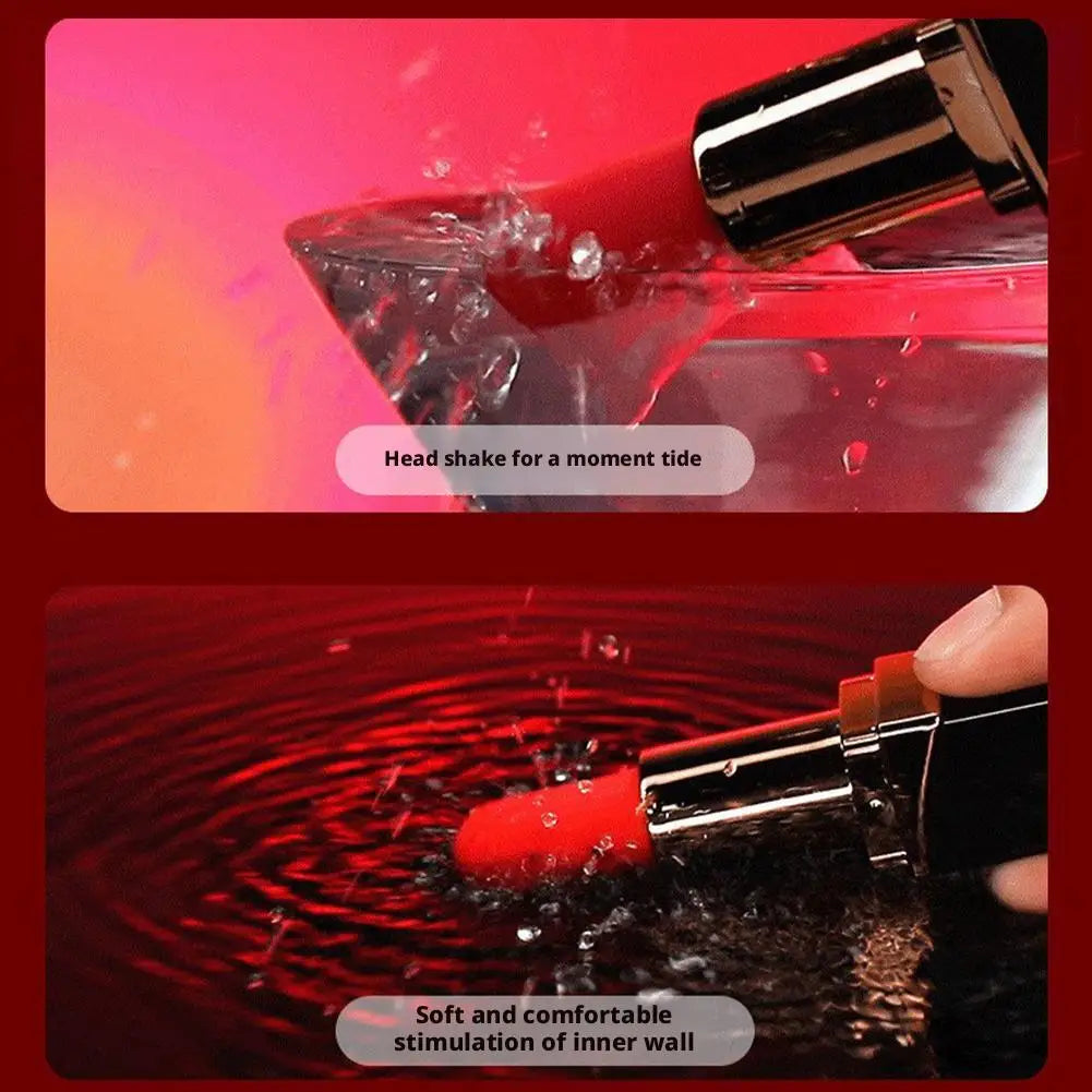Rossetto Vibratore Del Sesso Del Silicone Del Vibratore Per Le Donne Della Vagina G-Spot Per Adulti Giocattoli Sexy 18+ Ventosa Stimolatore Rossetto Vibratore