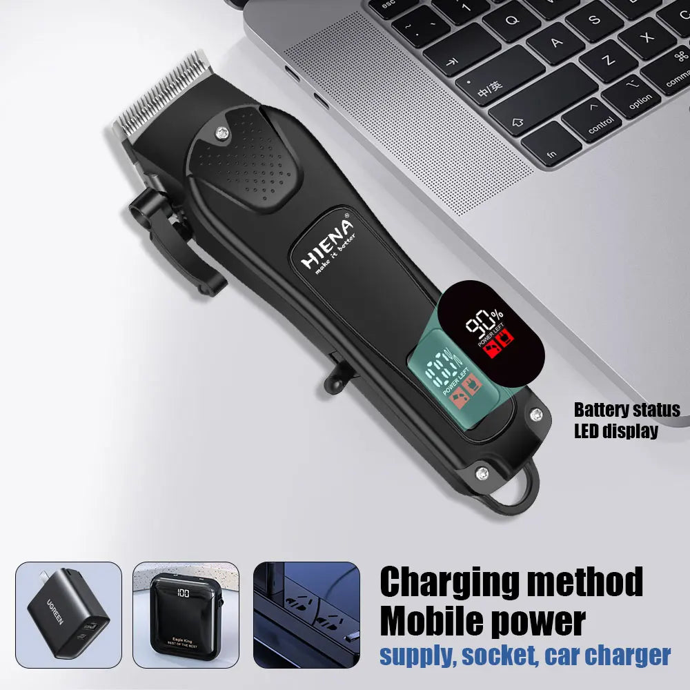 Tagliacapelli Nuova macchina da taglio professionale Rasoio elettrico Tagliacapelli con display LCD Tagliacapelli da uomo