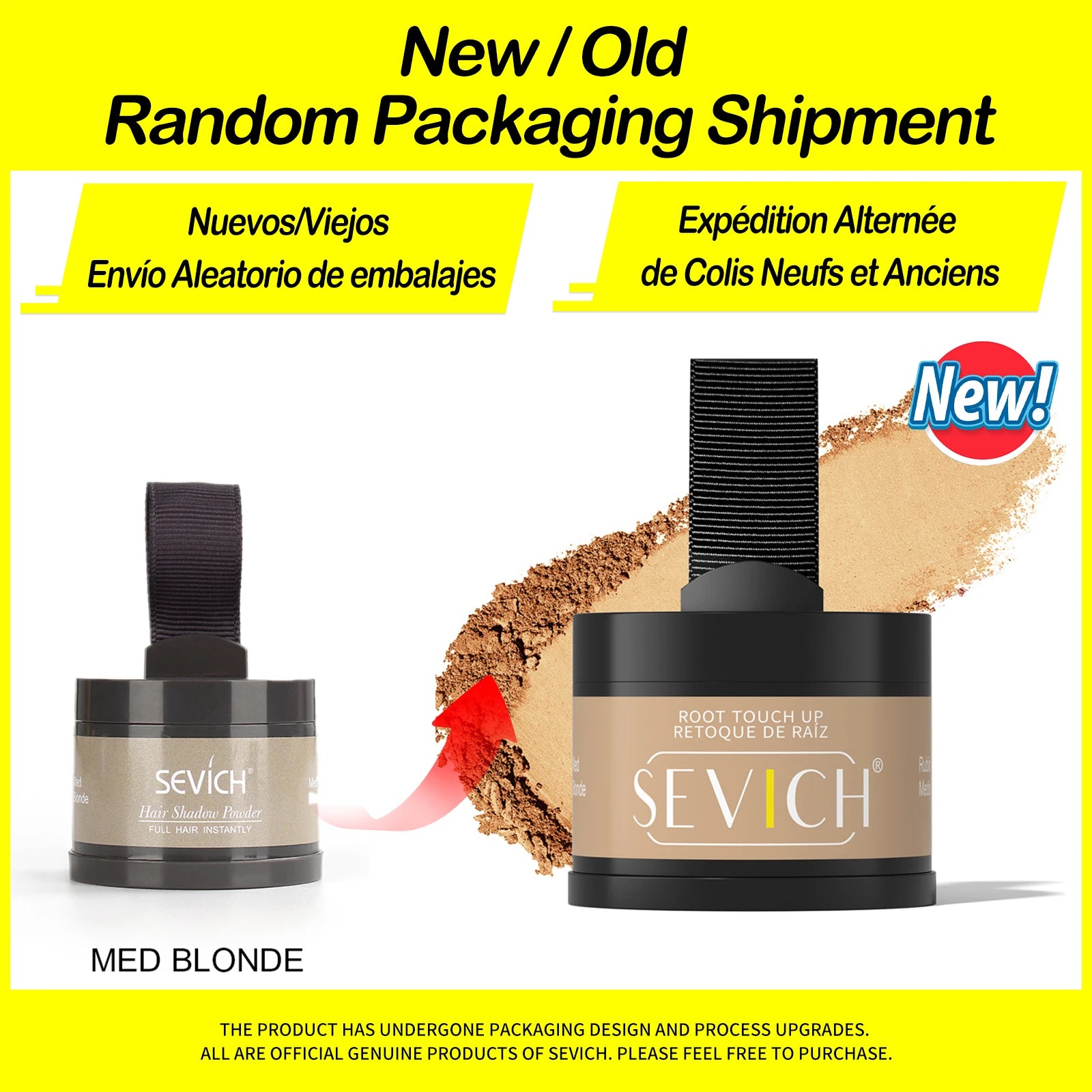 Sevich Hairline Powder 4g Hairline Shadow Powder Trucco Correttore per capelli Copertura naturale Prodotto unisex per la perdita dei capelli