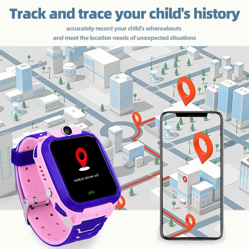 Q12 Kids Smart 2G Chiamata Telefono Orologio Impermeabile Madre Bambini Monitor GPS Ragazzo Ragazze SOS Bambino Sport Orologi digitali Tracker