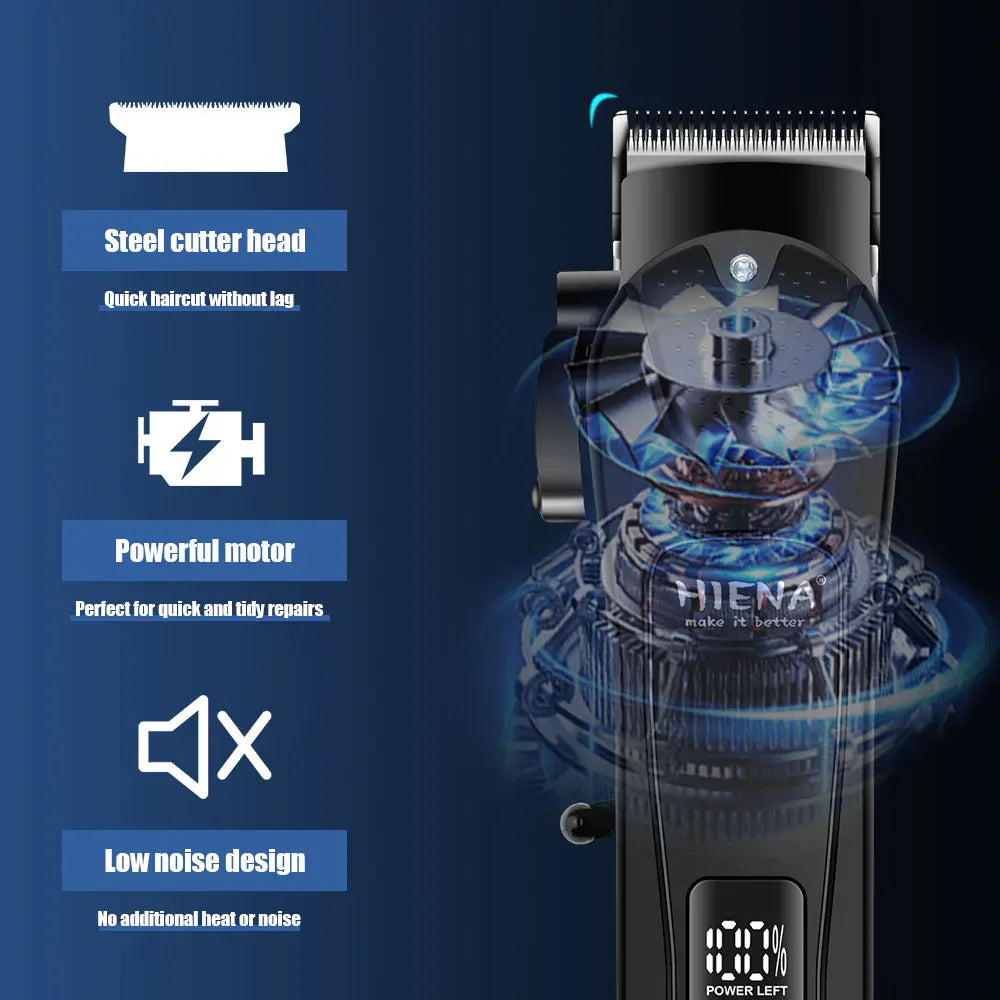 Tagliacapelli Nuova macchina da taglio professionale Rasoio elettrico Tagliacapelli con display LCD Tagliacapelli da uomo