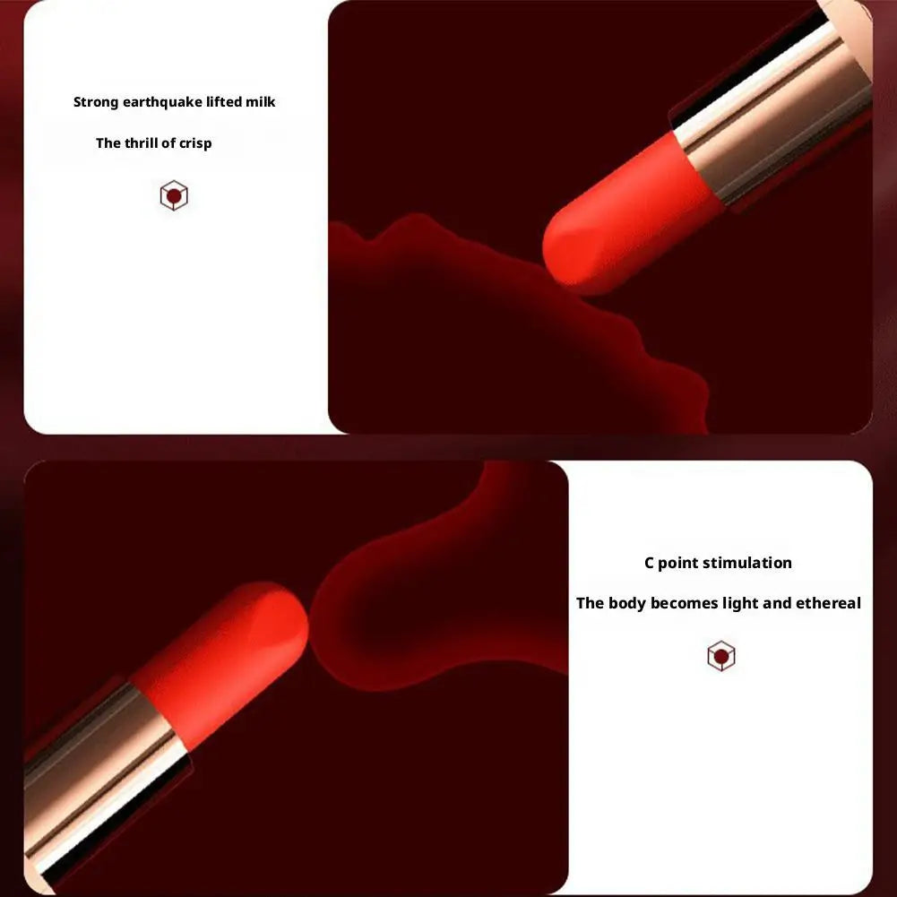 Rossetto Vibratore Del Sesso Del Silicone Del Vibratore Per Le Donne Della Vagina G-Spot Per Adulti Giocattoli Sexy 18+ Ventosa Stimolatore Rossetto Vibratore