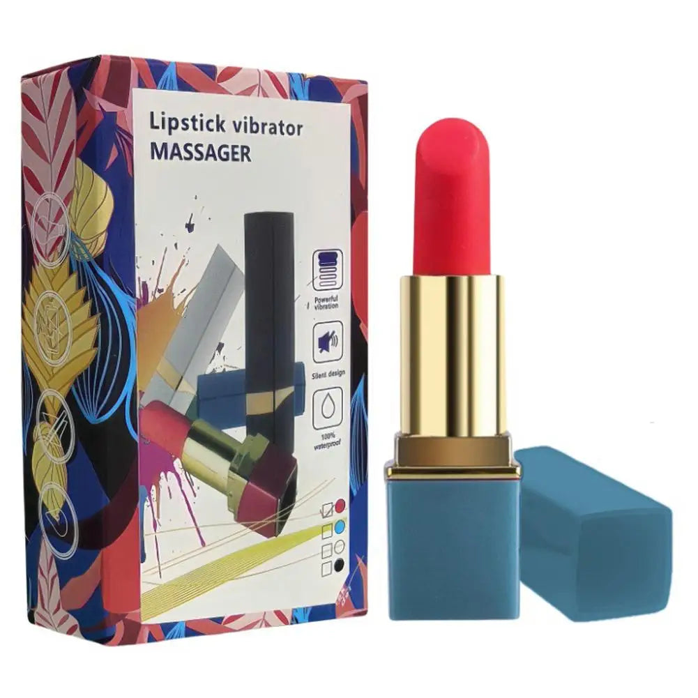Rossetto Vibratore Del Sesso Del Silicone Del Vibratore Per Le Donne Della Vagina G-Spot Per Adulti Giocattoli Sexy 18+ Ventosa Stimolatore Rossetto Vibratore