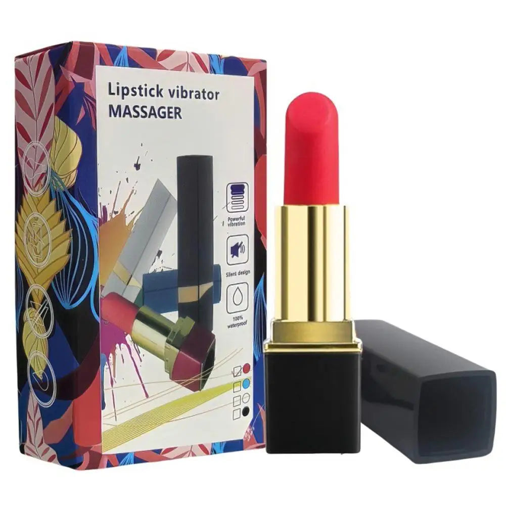 Rossetto Vibratore Del Sesso Del Silicone Del Vibratore Per Le Donne Della Vagina G-Spot Per Adulti Giocattoli Sexy 18+ Ventosa Stimolatore Rossetto Vibratore