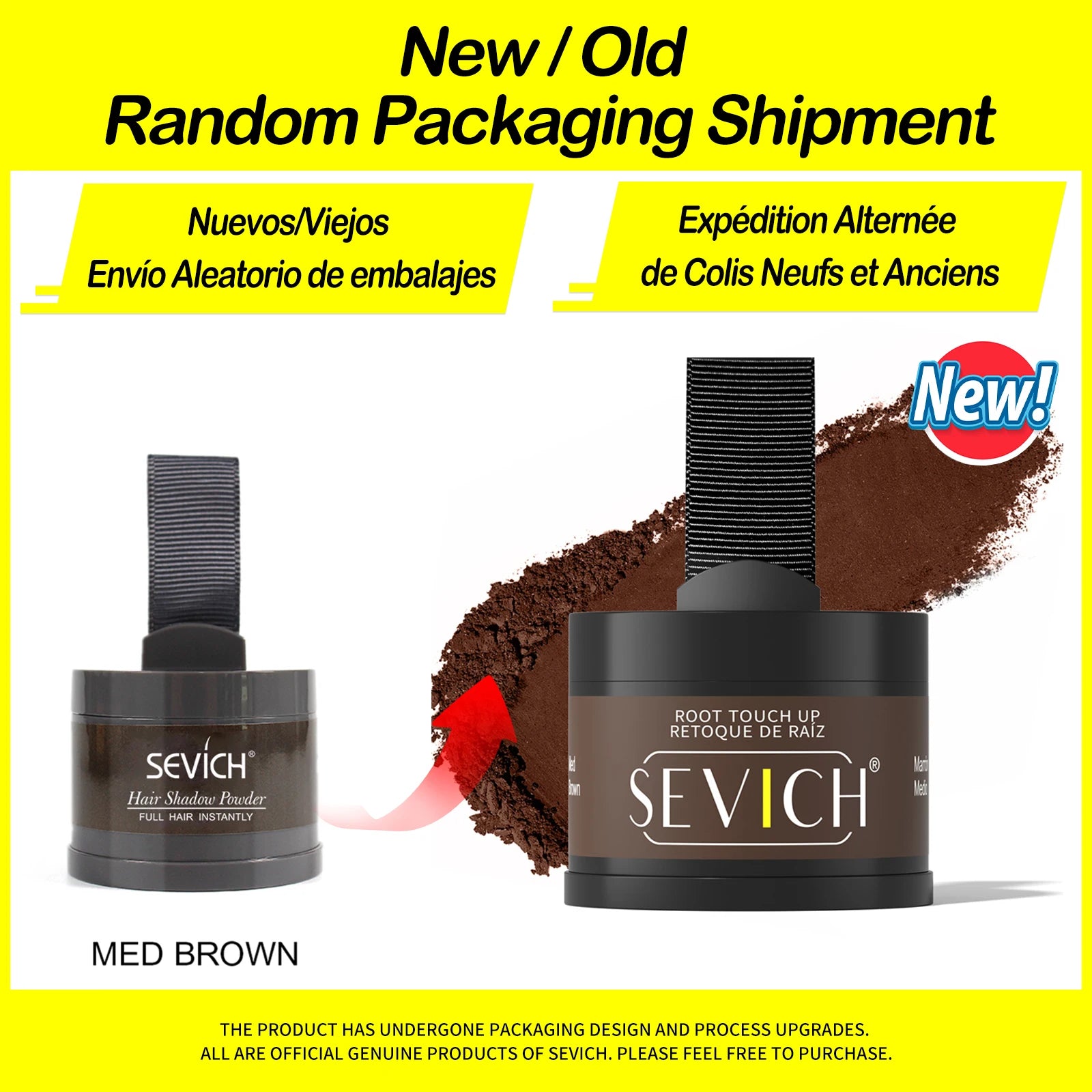 Sevich Hairline Powder 4g Hairline Shadow Powder Trucco Correttore per capelli Copertura naturale Prodotto unisex per la perdita dei capelli