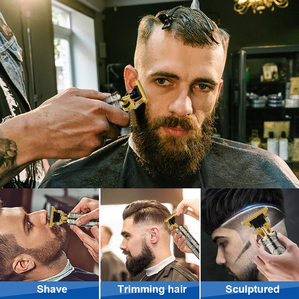 Tagliacapelli Nuova macchina da taglio professionale Rasoio elettrico Tagliacapelli con display LCD Tagliacapelli da uomo