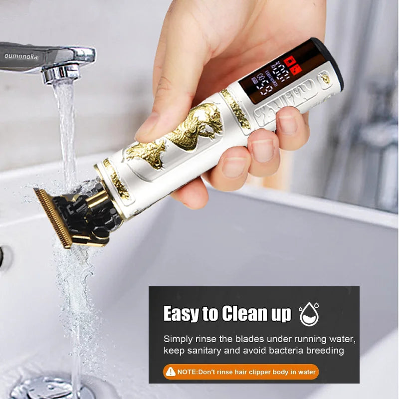 Tagliacapelli professionale per uomo Macchina da taglio Rasatura Taglio di capelli Barba Trimmer Barbiere Cutter Mower Rasoio elettrico da uomo
