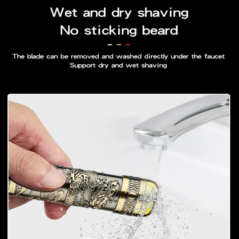 T9 3in1 Rasoio Elettrico Ricaricabile Tagliacapelli per Gli Uomini Tagliacapelli Elettrico Testa di Rasatura Olio Spingitore Elettrico Intagliare Cura