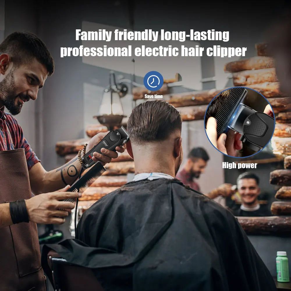 Tagliacapelli Nuova macchina da taglio professionale Rasoio elettrico Tagliacapelli con display LCD Tagliacapelli da uomo