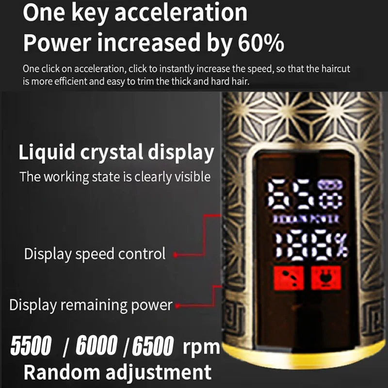 Tagliacapelli professionale per uomo Macchina da taglio Rasatura Taglio di capelli Barba Trimmer Barbiere Cutter Mower Rasoio elettrico da uomo