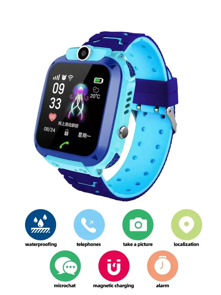 Q12 Kids Smart 2G Chiamata Telefono Orologio Impermeabile Madre Bambini Monitor GPS Ragazzo Ragazze SOS Bambino Sport Orologi digitali Tracker