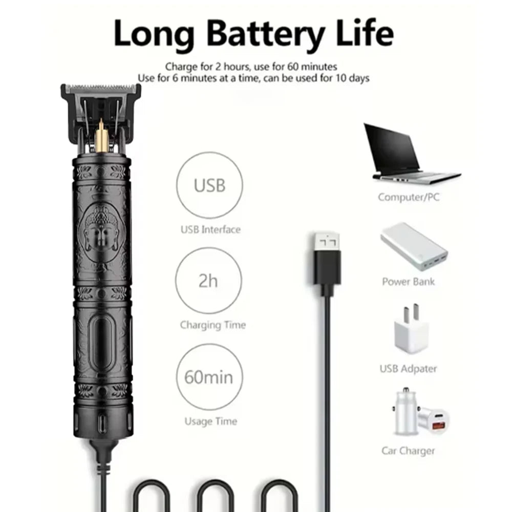 Tagliacapelli Nuova macchina da taglio professionale Rasoio elettrico Tagliacapelli con display LCD Tagliacapelli da uomo