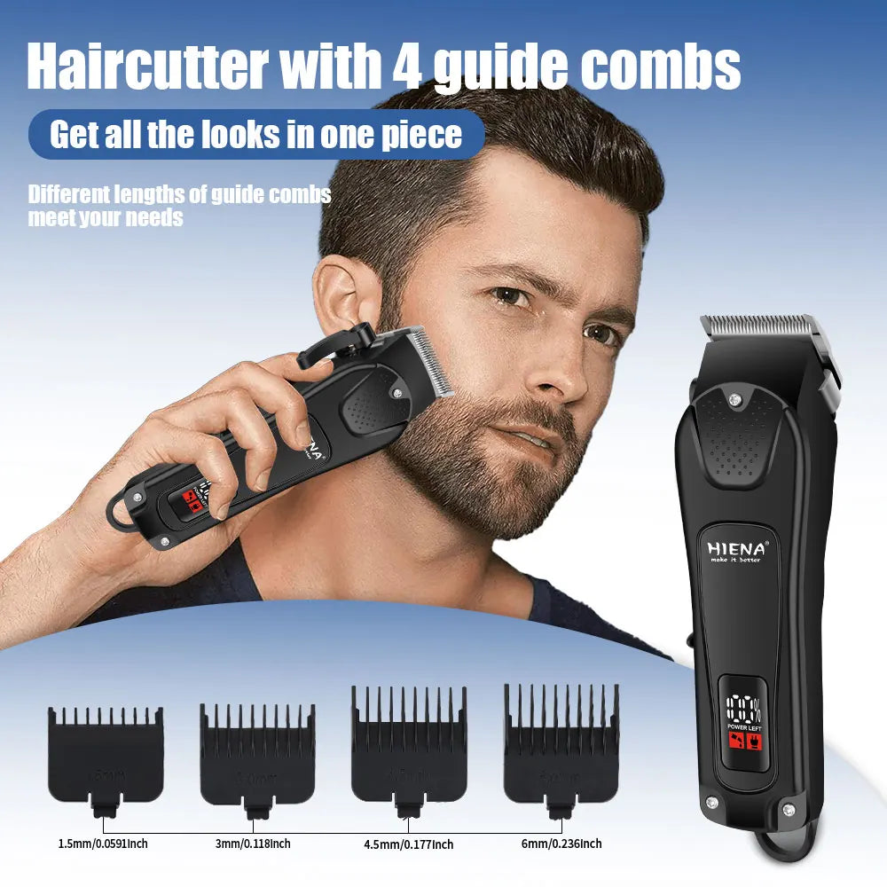 Tagliacapelli Nuova macchina da taglio professionale Rasoio elettrico Tagliacapelli con display LCD Tagliacapelli da uomo