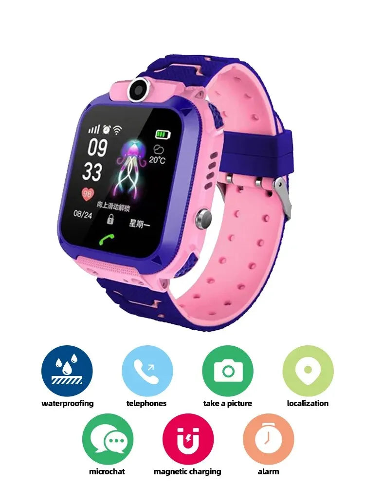 Q12 Kids Smart 2G Chiamata Telefono Orologio Impermeabile Madre Bambini Monitor GPS Ragazzo Ragazze SOS Bambino Sport Orologi digitali Tracker