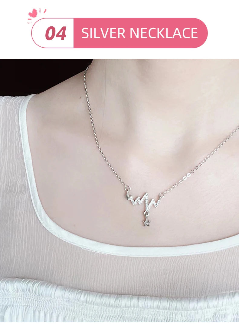 CACE Matte Liquid Lipstick Makeup set 4 colori Lipgloss e 1pc Lipgloss trasparente e 1pc Lip Balm Plumper e collana regalo