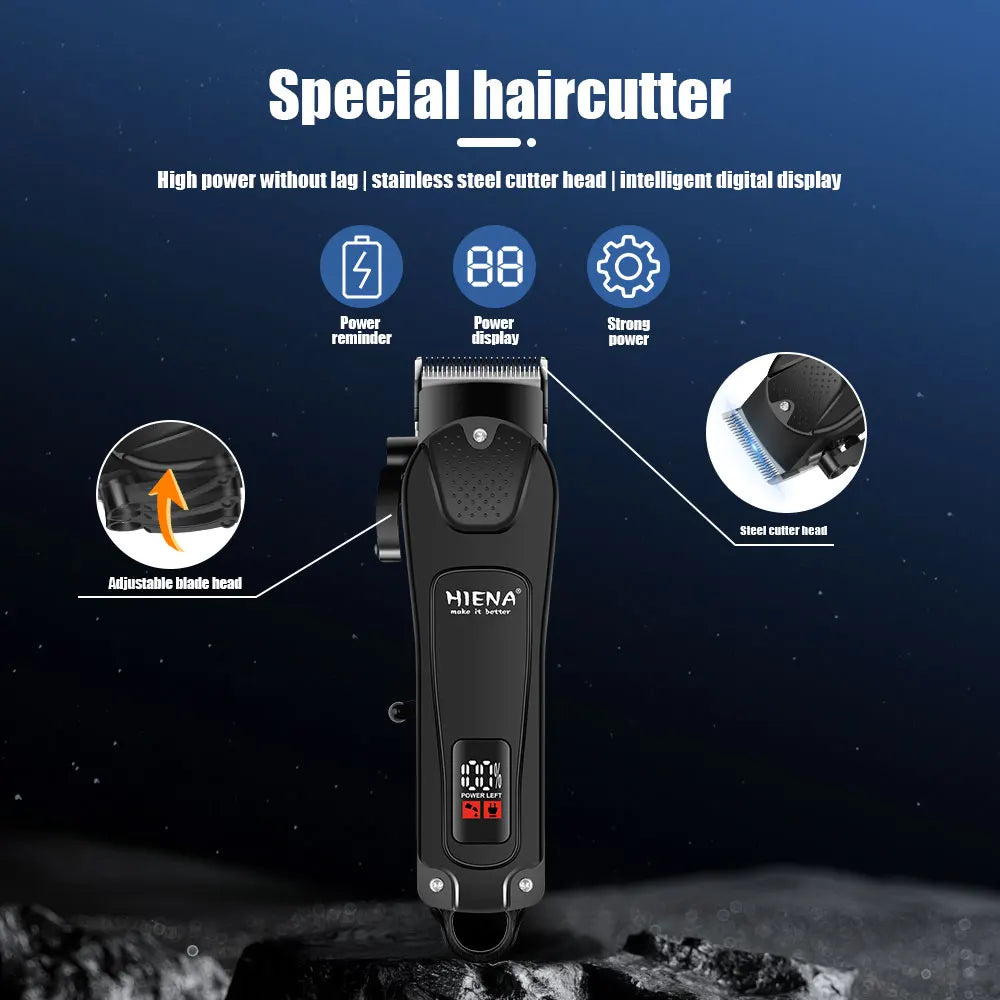 Tagliacapelli Nuova macchina da taglio professionale Rasoio elettrico Tagliacapelli con display LCD Tagliacapelli da uomo