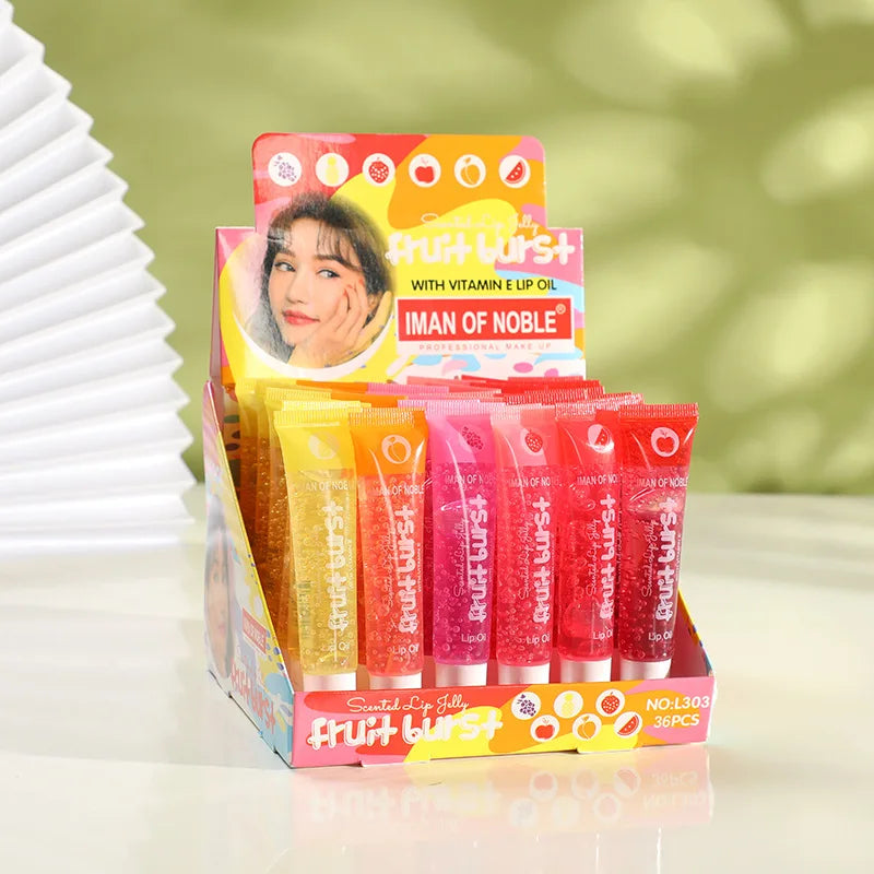 6 Pz Sapore Fruttato Acquoso Lucido Lip Gloss Set Trasparente Lip Gel Idratante Idratante Lip Gloss Donne Labbra Trucco All'ingrosso