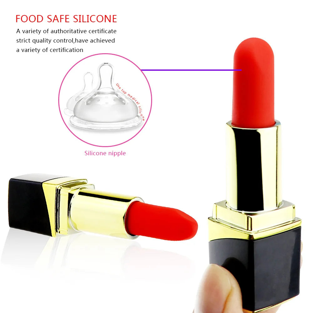Mini Rossetto Donne Vibratore Vaginale G-spot Dildo Massaggiatore Clitorideo Capezzolo Vuoto Stimolatore di Vibrazione Coppia Femminile Giocattoli Del Sesso