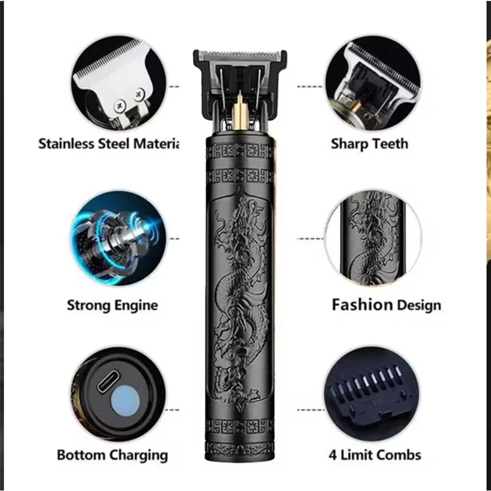 Tagliacapelli Nuova macchina da taglio professionale Rasoio elettrico Tagliacapelli con display LCD Tagliacapelli da uomo