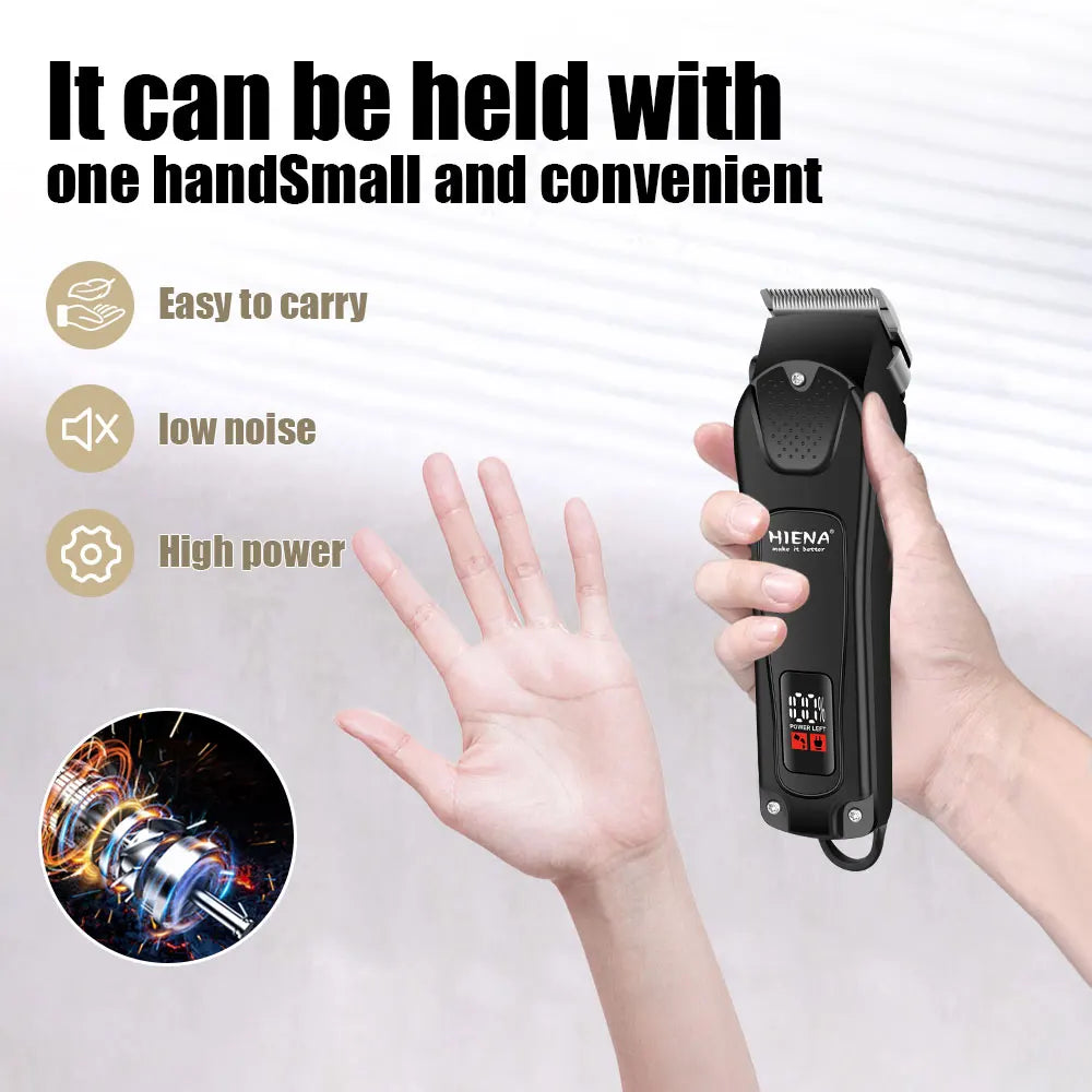 Tagliacapelli Nuova macchina da taglio professionale Rasoio elettrico Tagliacapelli con display LCD Tagliacapelli da uomo